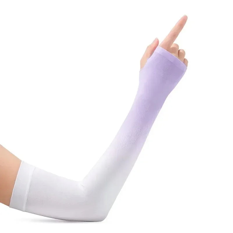 UV Cooling Arm Sleeves with Thumb Hole – Sun Protection Outdoors UV Arm Sleeves Babs Purple 10Pairs