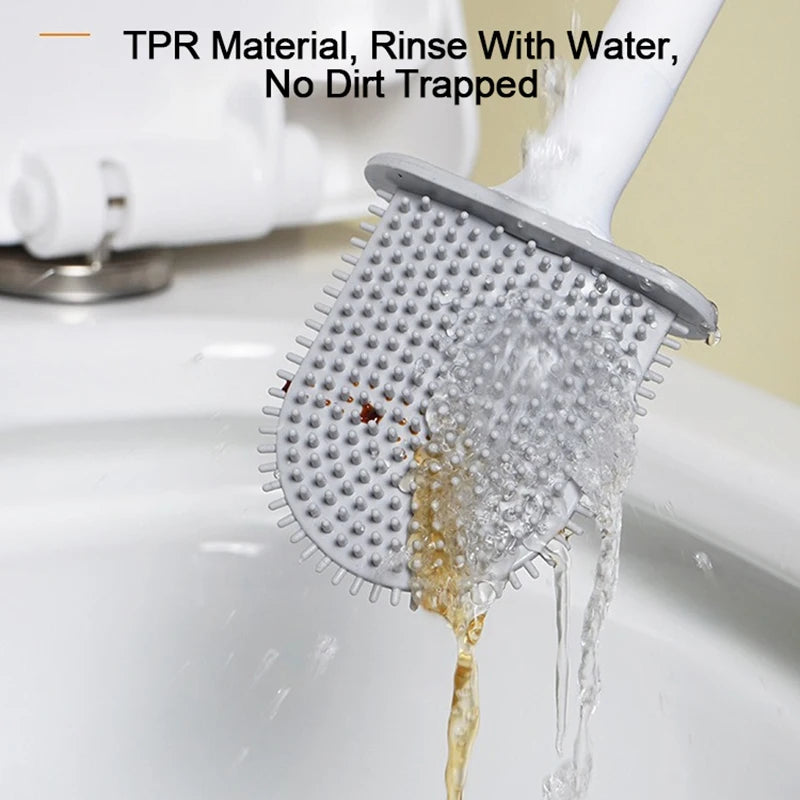 Silicone Wall-Mounted Toilet Brush Set – Quick-Dry & Hygienic Toilet Brush Set Babs