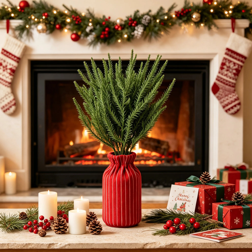 12/24pcs Artificial Pine Needle Picks – Holiday & Fall Decor Artificial Pine Picks Babs