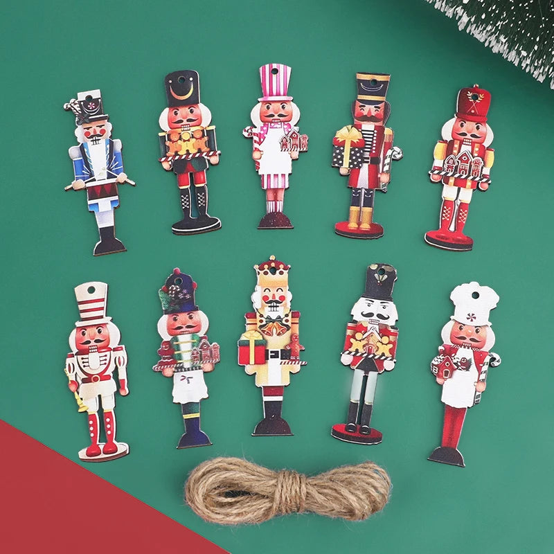20Pcs Wooden Nutcracker Soldier Christmas Tree Ornaments Christmas Tree Ornaments Babs