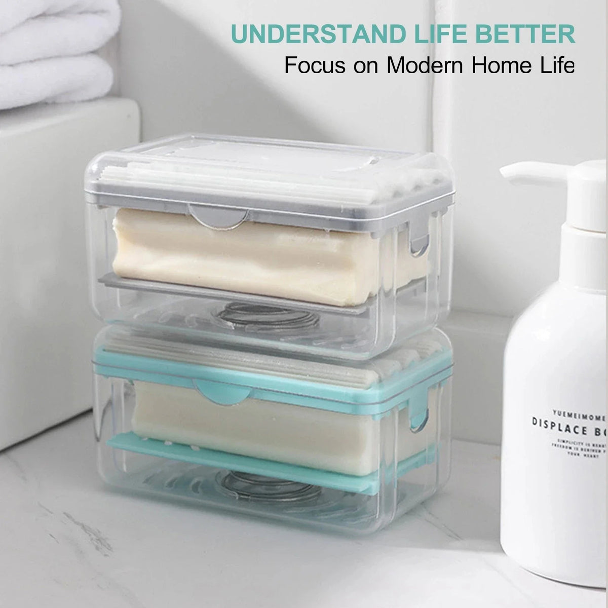 Roller Soap Dish Holder with Drain & Sponge | 2-in-1 Soap Dish Holder Babs