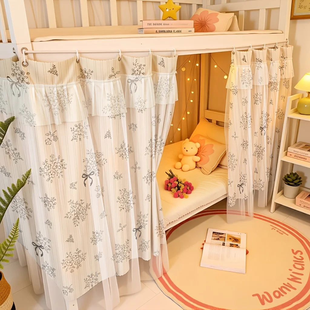 Double-Layer Princess Bed Curtain – Mesh Lace Privacy Netting Bed Privacy Curtain Babs