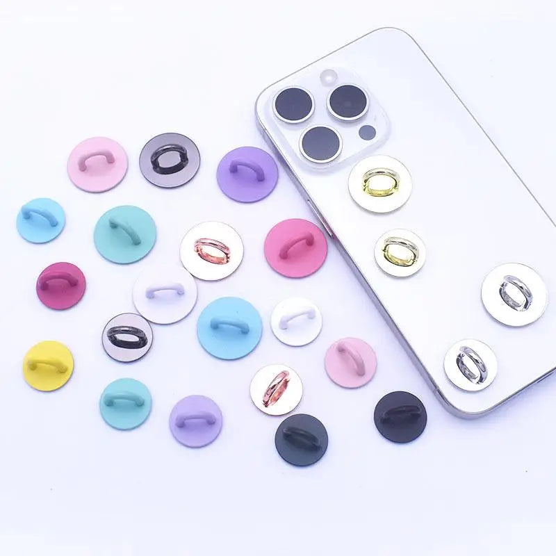 2pcs Adhesive Metal Phone Charm Holder & Keychain Hook Phone Charm Holder Babs