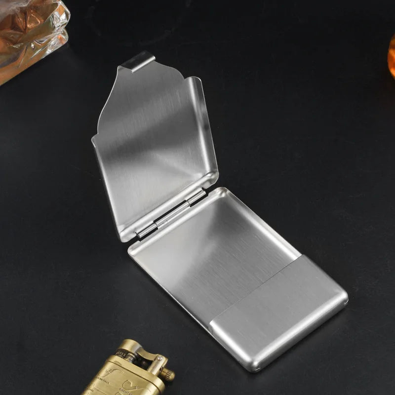 Stainless Steel Flip Cigarette Case – Slim, Compact & Stylish Cigarette Case Babs