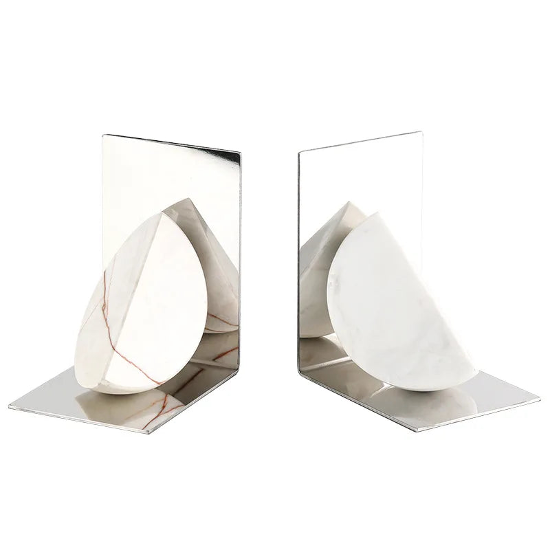 Marble Bookend Ornament | Modern Home & Office Desk Decor Marble Bookend Ornament Babs