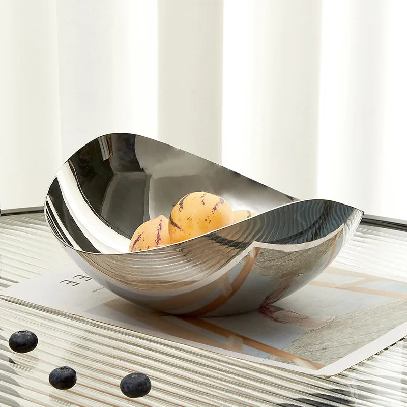 Nordic Stainless Steel Decorative Tray Set – Fruit & Storage Decorative Serving Tray Babs
