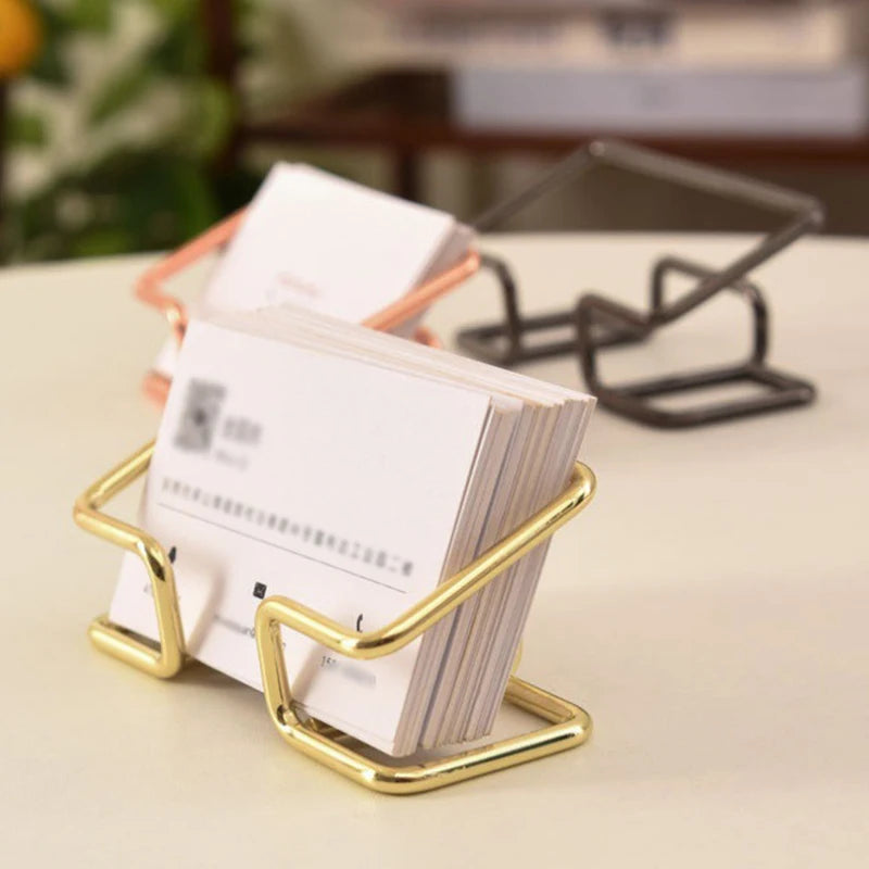 Metal Business Card Holder Desktop Stand | Office Organizer Business Card Holder Babs