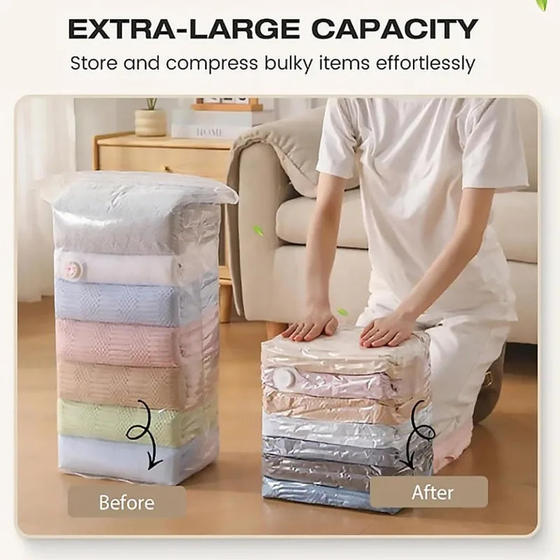 2-Pack Hand Roll Vacuum Compression Storage Bags | Space Saver Compression Storage Bags Babs