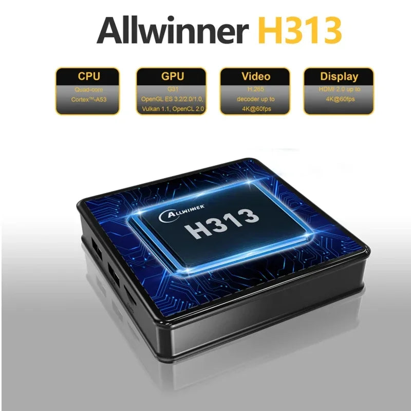 Alasicka X5 Android 10 TV Box 4K Allwinner H313 2GB+16GB Android TV Box Babs
