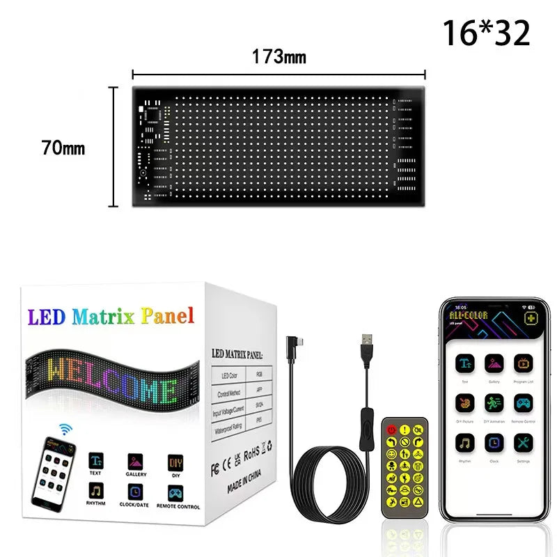 Demon Eye Bluetooth LED Flexible Screen Car Truck Light Display LED Car Display Screen Babs 1