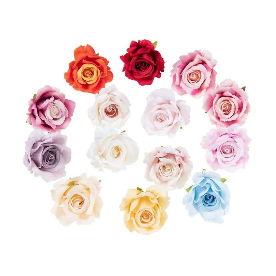 Silk Artificial Rose Flower Heads 5/10 Pcs – Wedding & Home Decor Artificial Silk Flowers Babs