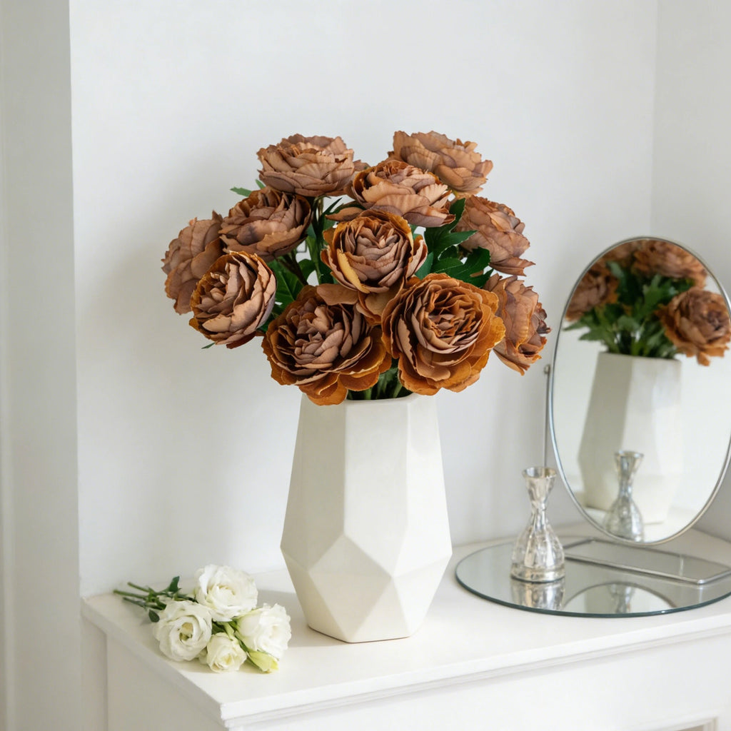 Artificial Silk Peony Flowers 4/8 Pcs – Wedding & Home Décor Artificial Silk Flowers Babs