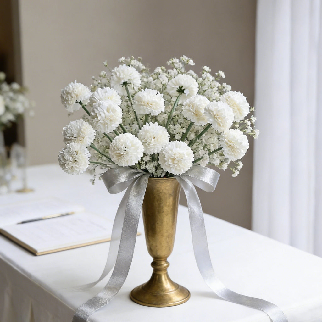 Artificial Silk Mini Ball Chrysanthemum Flowers for Weddings & Home Artificial Silk Flowers Babs