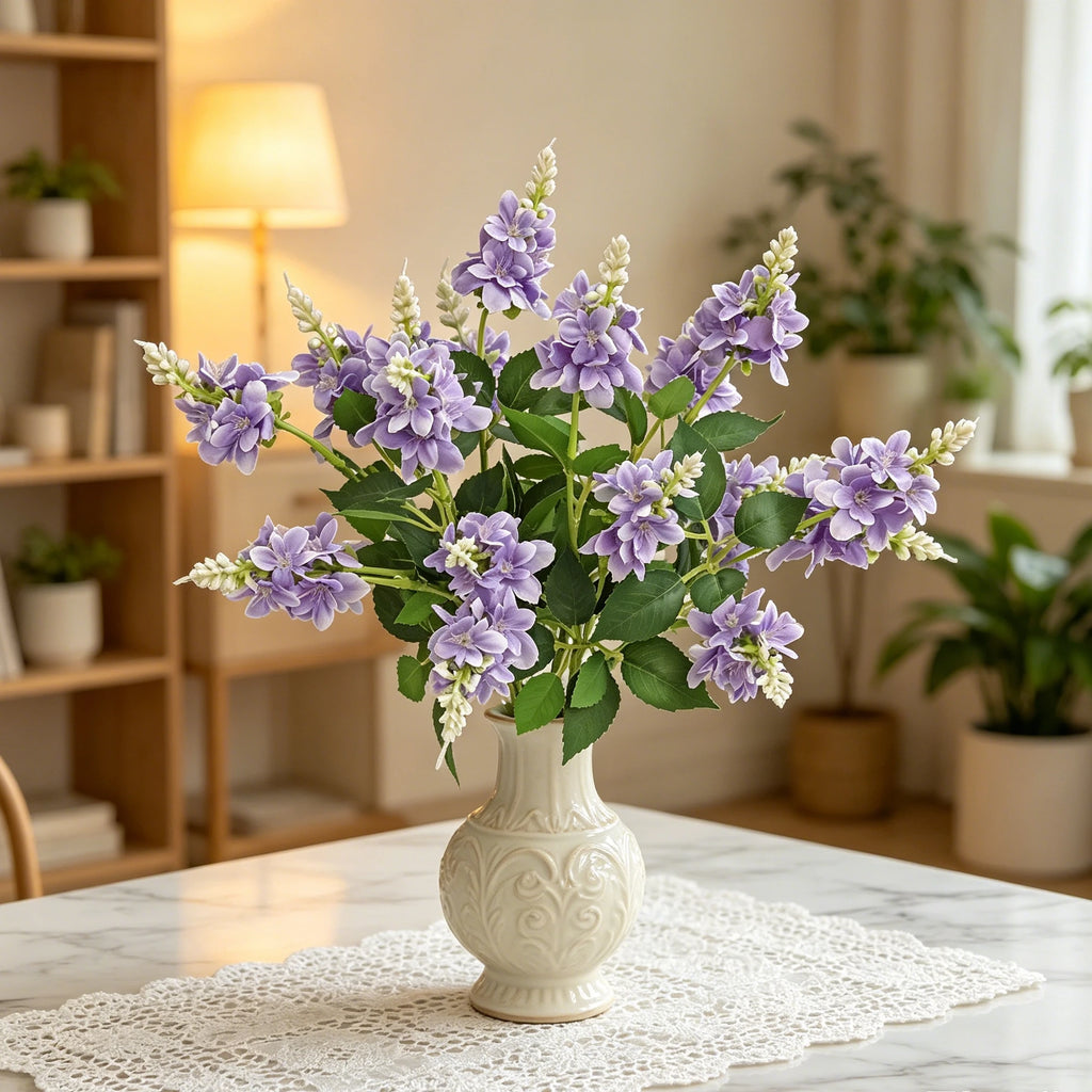 Artificial Silk Moundlily Flower Bouquet – Wedding & Home Decor Artificial Flower Bouquet Babs