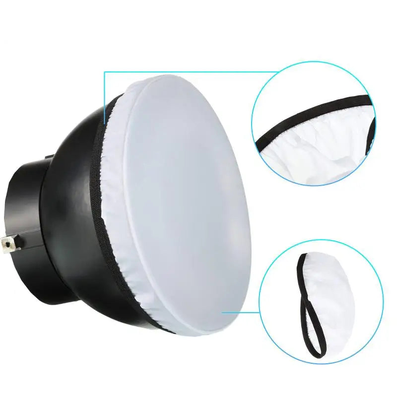 HUXUAN 180mm Soft Light Cloth Diffuser for Photography Light Diffuser Sock Babs