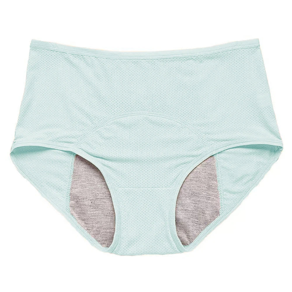 Women's Period Leakproof Briefs – Mid-Rise, Plus Size M–8XL Leakproof Period Briefs Babs Light Blue 6XL 1pc