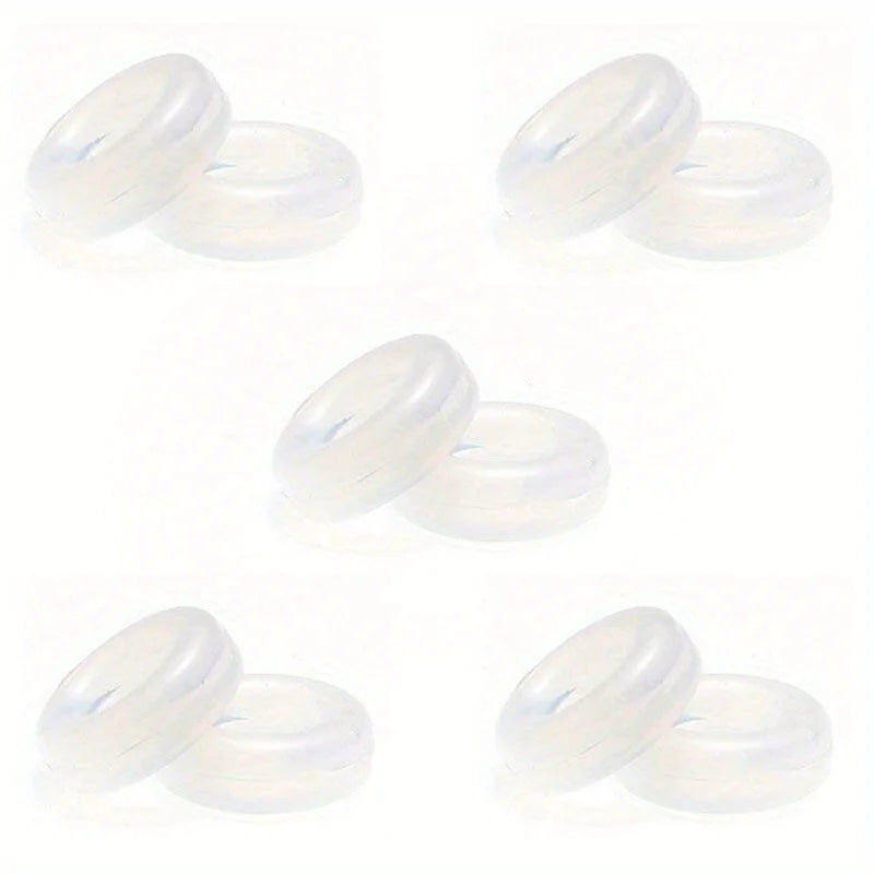 10 Pairs Silicone Eyeglass Temple Tips – Anti-Slip Ear Hooks Eyeglass Accessories Babs White