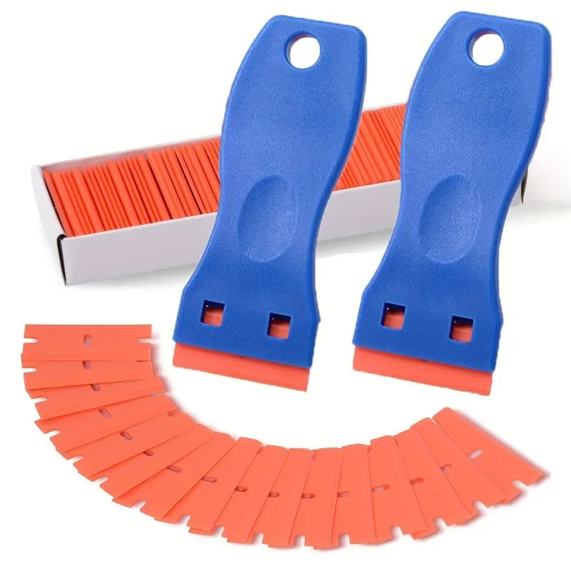 Plastic Razor Scraper Tool + 8 Blades – Sticker & Glue Remover Razor Scraper Tool Babs