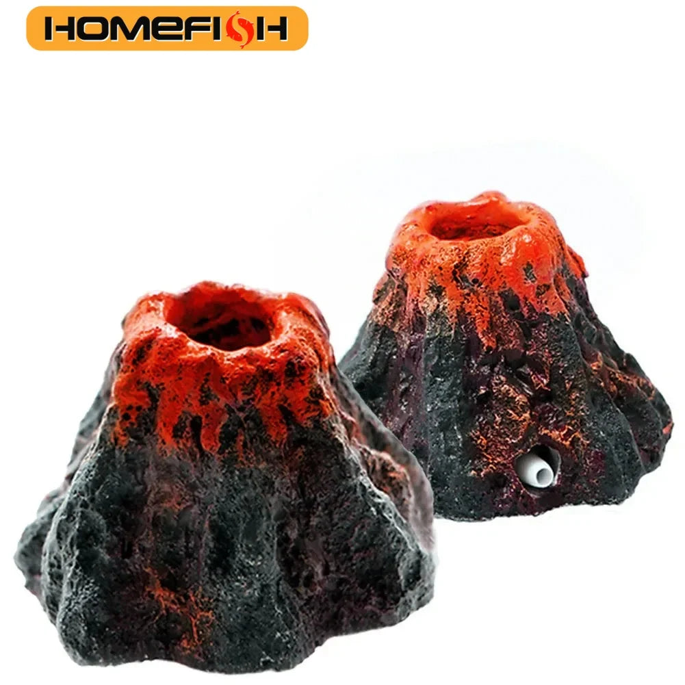 Simulation Volcano Aquarium Bubble Stone Aerator Fish Tank Decor Aquarium Bubble Ornament Babs