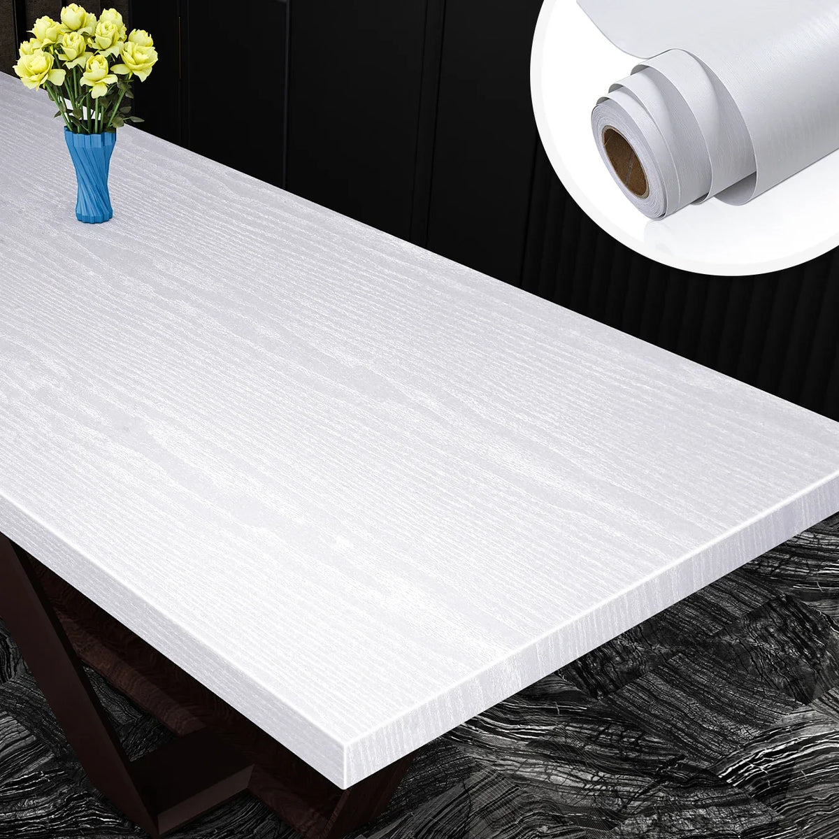 Waterproof Wood Grain Self-Adhesive Vinyl Contact Paper Roll Vinyl Contact Paper Babs