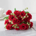 Silk Carnation Artificial Flower Bouquet – Wedding & Home Decor Artificial Flower Babs Red 1pc
