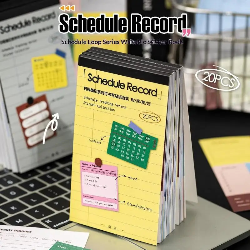 20 Daily Planner Stickers – Schedule & Task Tracker Sheets Planner Sticker Sheets Babs