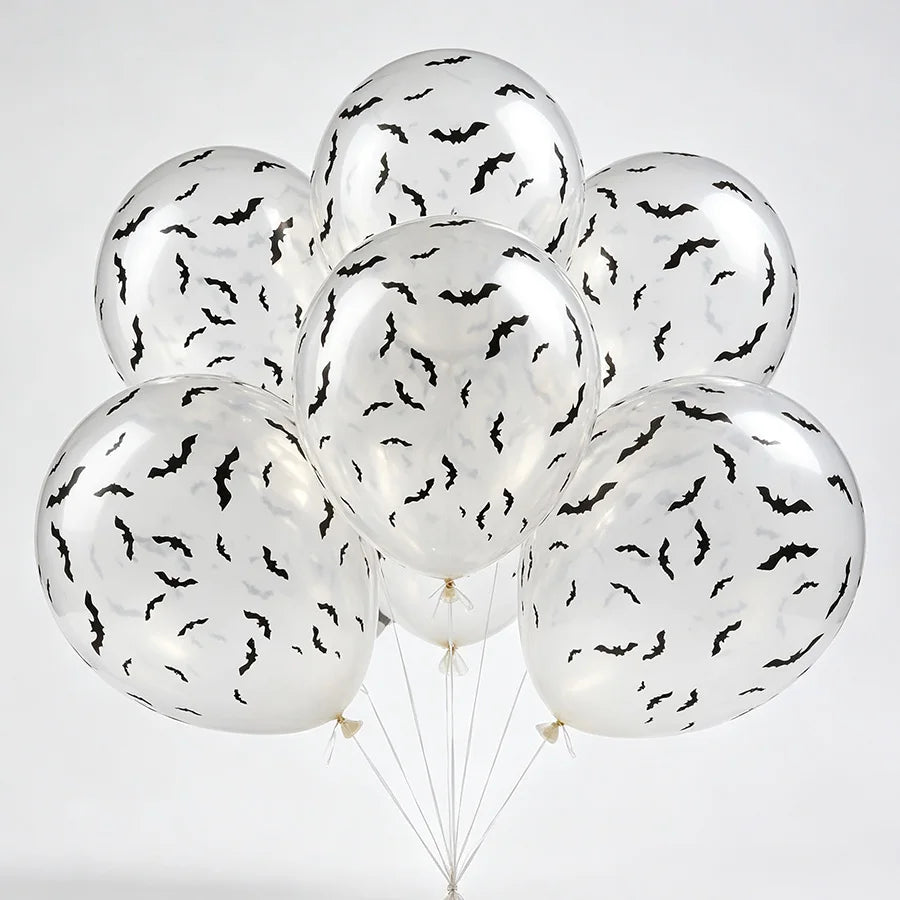 10pcs Halloween Bat Latex Balloons 12" Party Decorations Halloween Party Balloons Babs