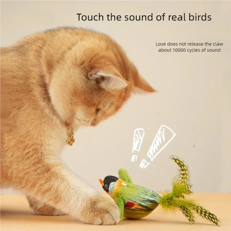 Interactive Cat Feather Toy – Catnip, Squeaky & Door Hanging Cat Feather Toy Babs