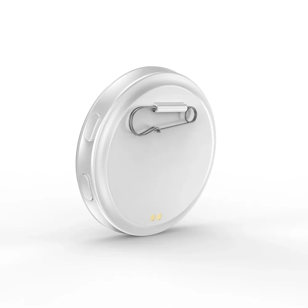 Electronic Smart Badge 1.7" HD Touch Screen Bluetooth GIF LED Display Electronic Display Badge Babs White