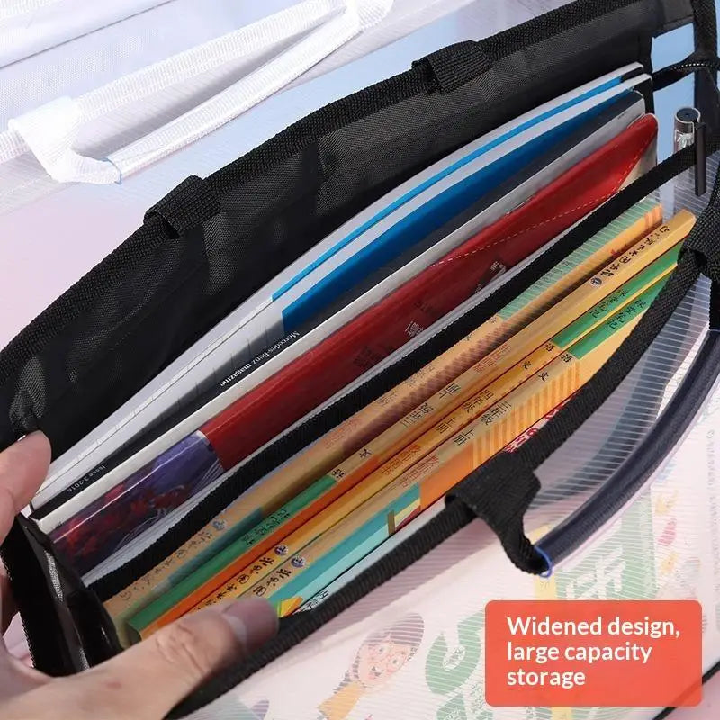 Transparent PP Mesh A4 File Bag – Large Capacity, Waterproof Document File Bag Babs