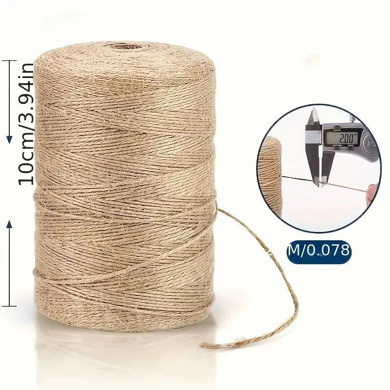 200M x 2MM Braided Jute Rope – Gardening & Craft Twine Braided Jute Twine Babs
