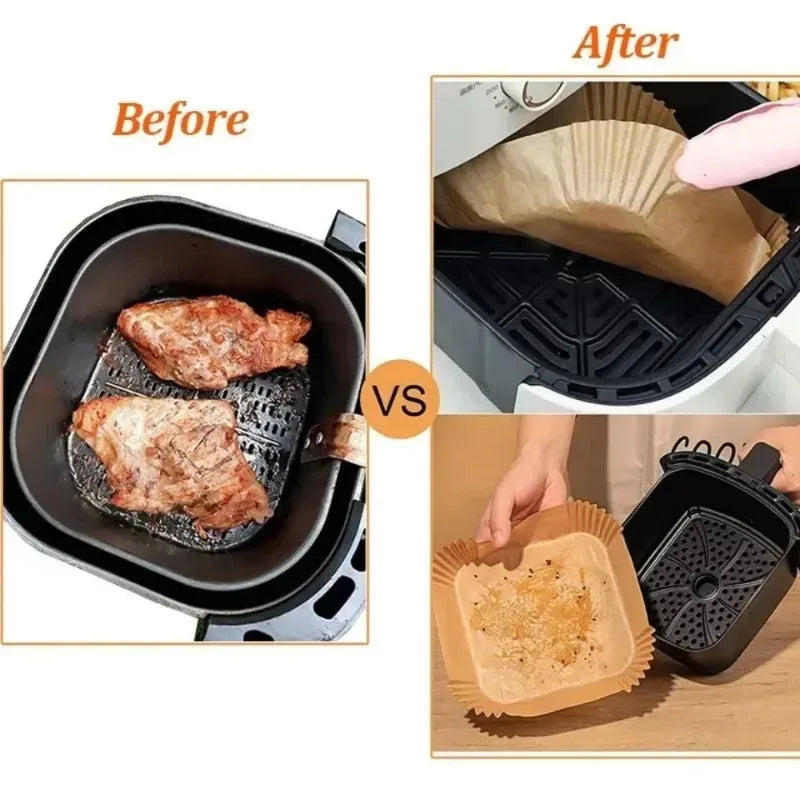 Disposable Air Fryer Parchment Liners – Square & Rectangular Air Fryer Liners Babs