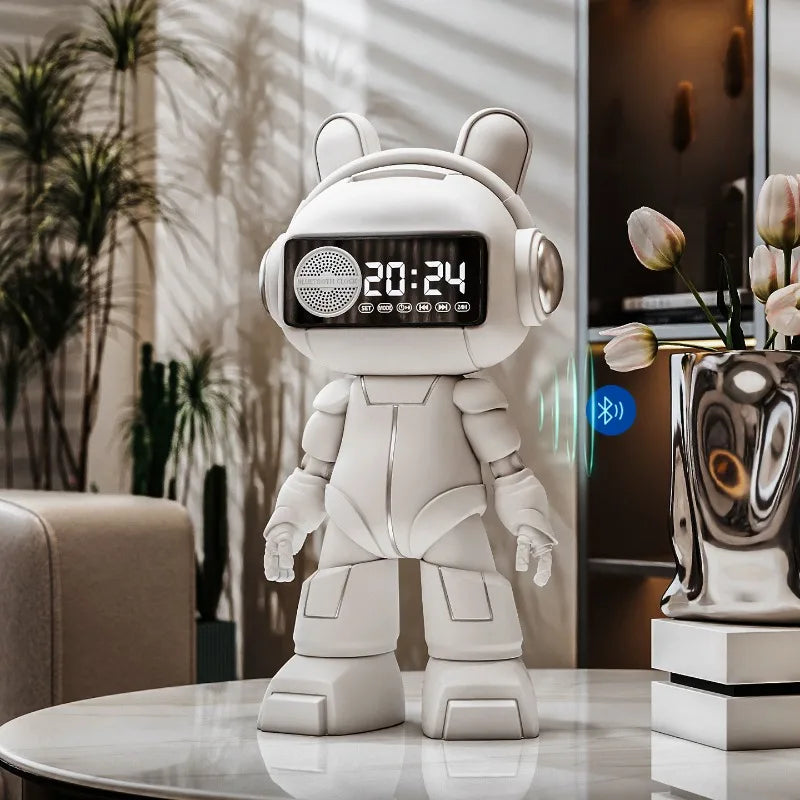 Astronaut Desk Clock with Hourly Chime | Resin Table Decor Decorative Desk Clock Babs