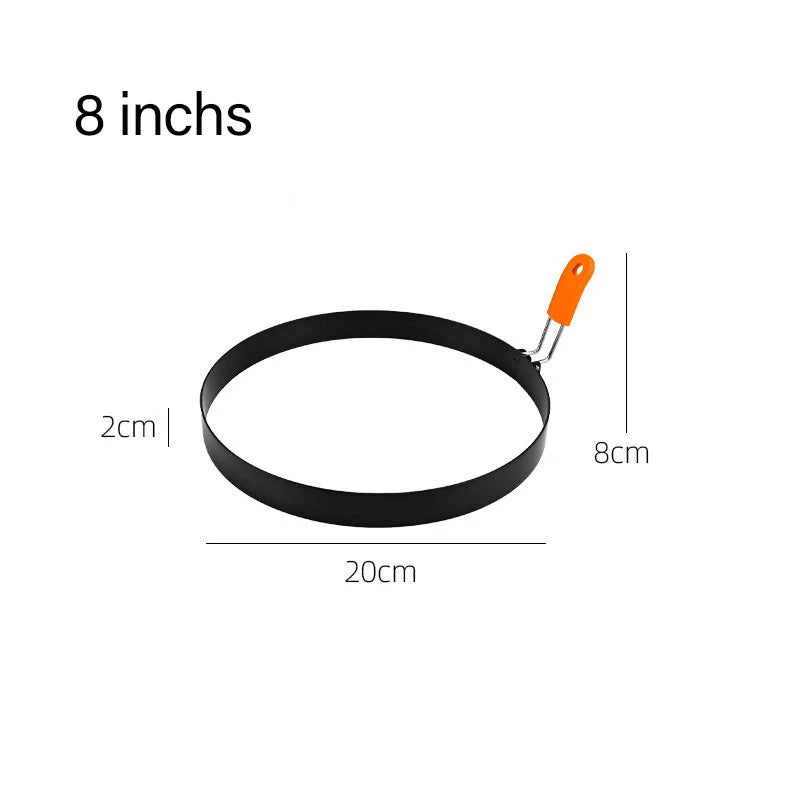 Stainless Steel Fried Egg Ring with Silicone Handle | Non-Stick Egg Ring Mold Babs 20cm