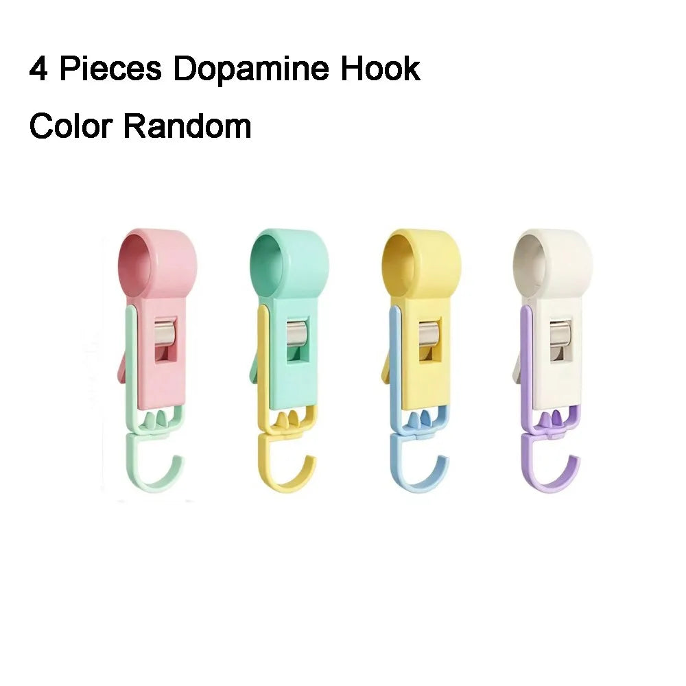 4-Pack Wall Mounted Tube Clamp Clip Hooks – Space Saver Wall Clip Hooks Babs 4 Pieces