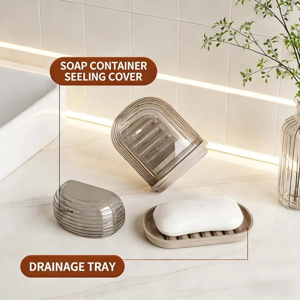 Travel Soap Box with Drainage – Leakproof Portable Soap Case Travel Soap Box Babs