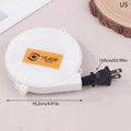 Retractable Power Reel Cable 1.6m | US & EU Plug 220V Retractable Power Cable Babs A1