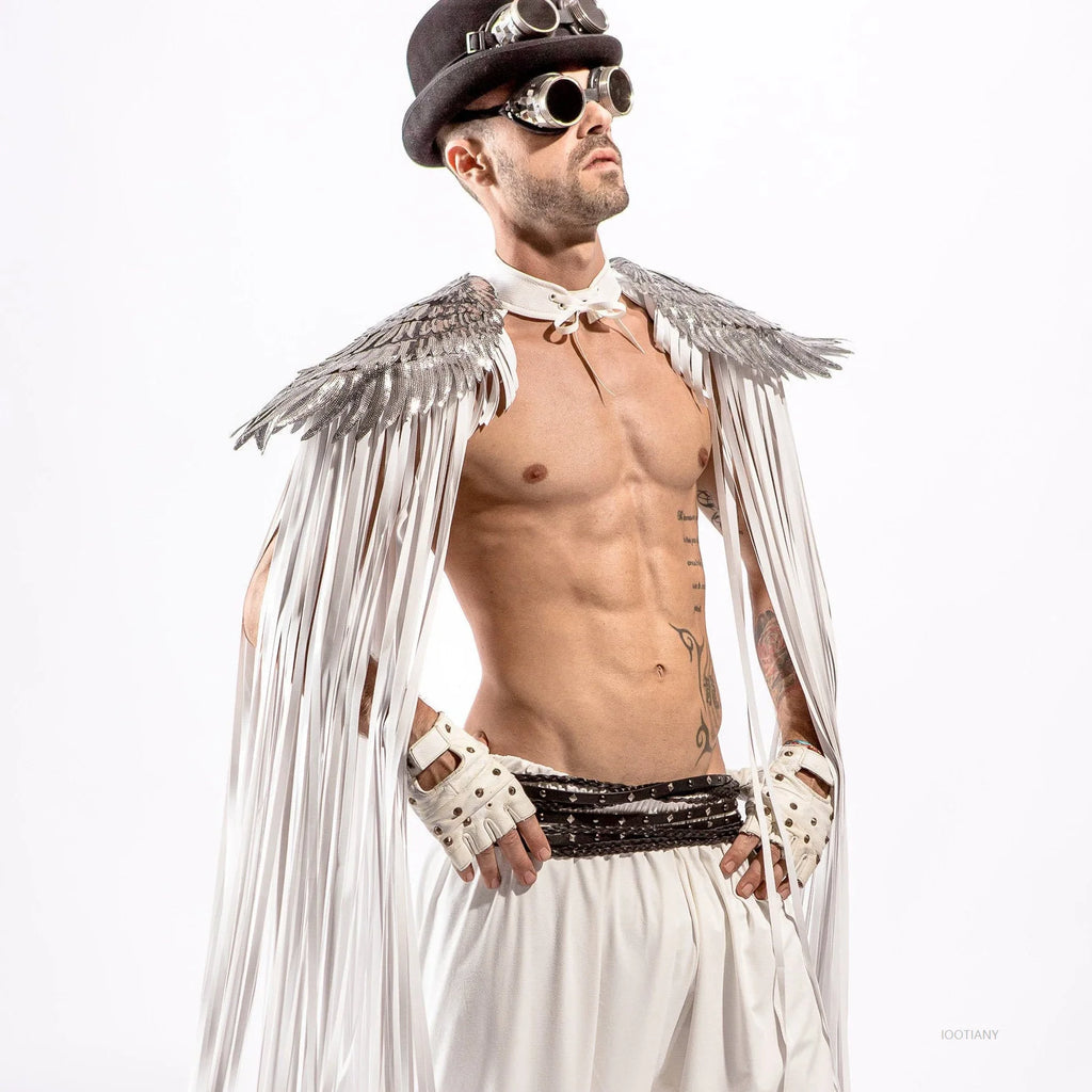 Gothic Sequined Tassel Wings Cape – Unisex Y2K Cosplay Cover-Up Cosplay Cape Babs