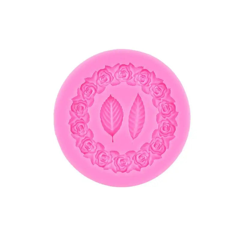Rose Leaf Border Silicone Mold for DIY Resin Mirror Frames Resin Craft Mold Babs Pink