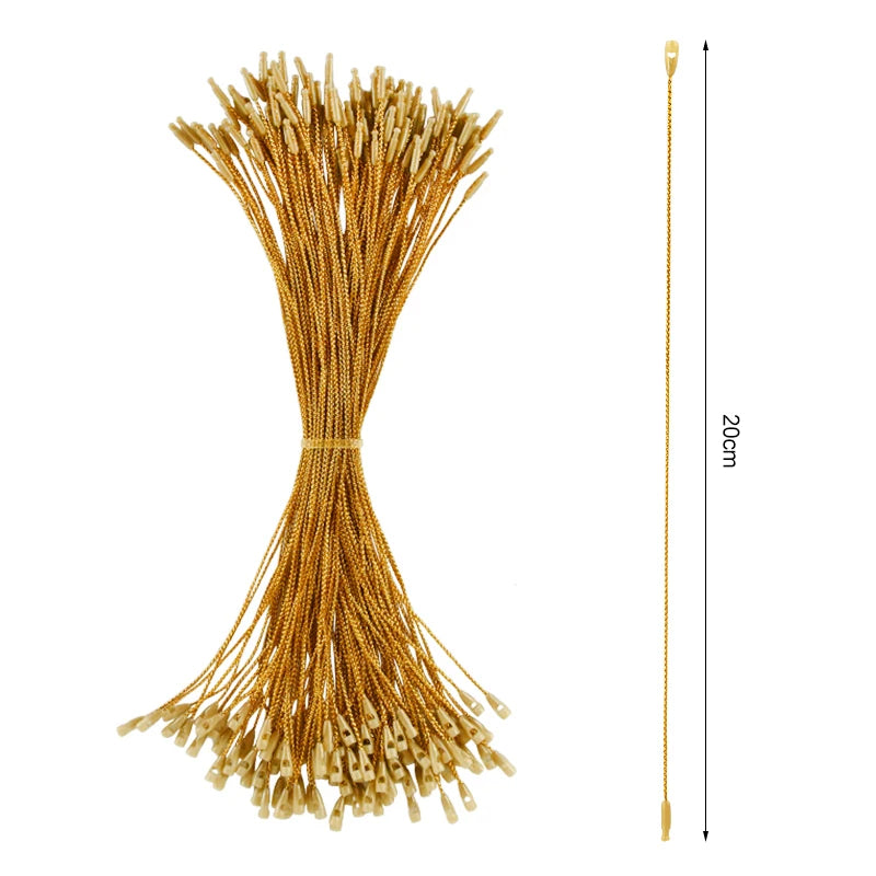 100pcs Christmas Ornament Hanging Ropes & Ribbon Strings Christmas Ornament Strings Babs Gold
