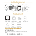 Smart Doorbell Camera – 2.4" LCD Digital Door Viewer & Night Vision Doorbell Security Camera Babs Black