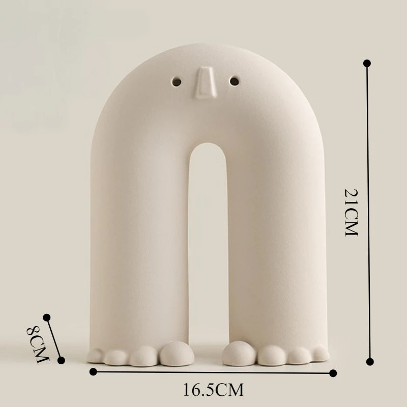 Abstract Ceramic Flower Vase – Modern Minimalist Home Decor Decorative Ceramic Vase Babs Style A
