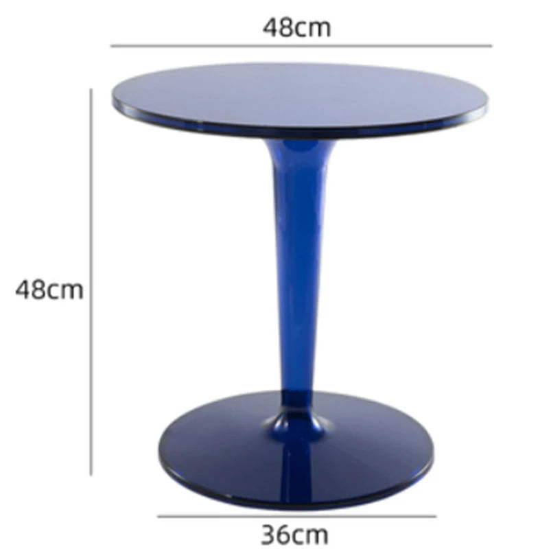 Nordic Round Coffee Table | Minimalist Modern Living Room Furniture Round Coffee Table Babs Blue