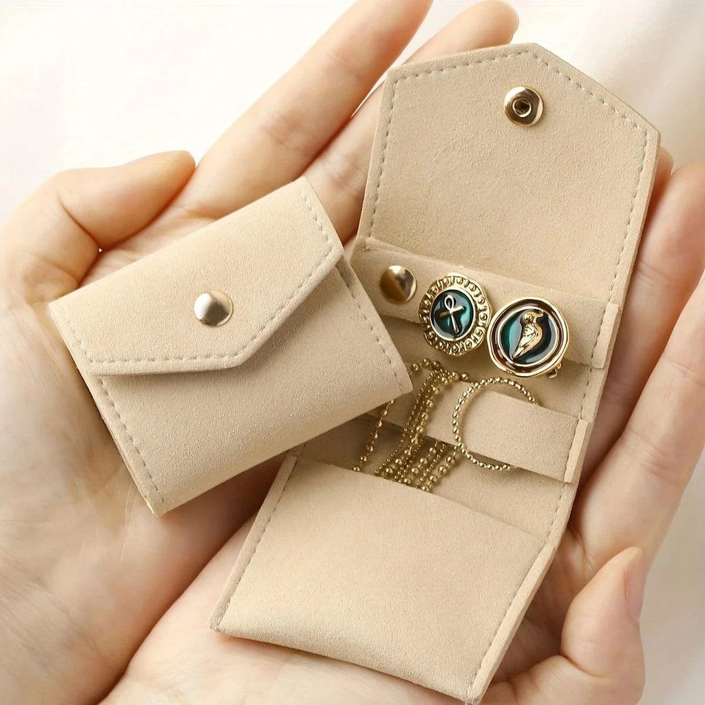 Microfiber Leather Jewelry Pouch – Earrings, Rings & Necklace Jewelry Storage Pouch Babs