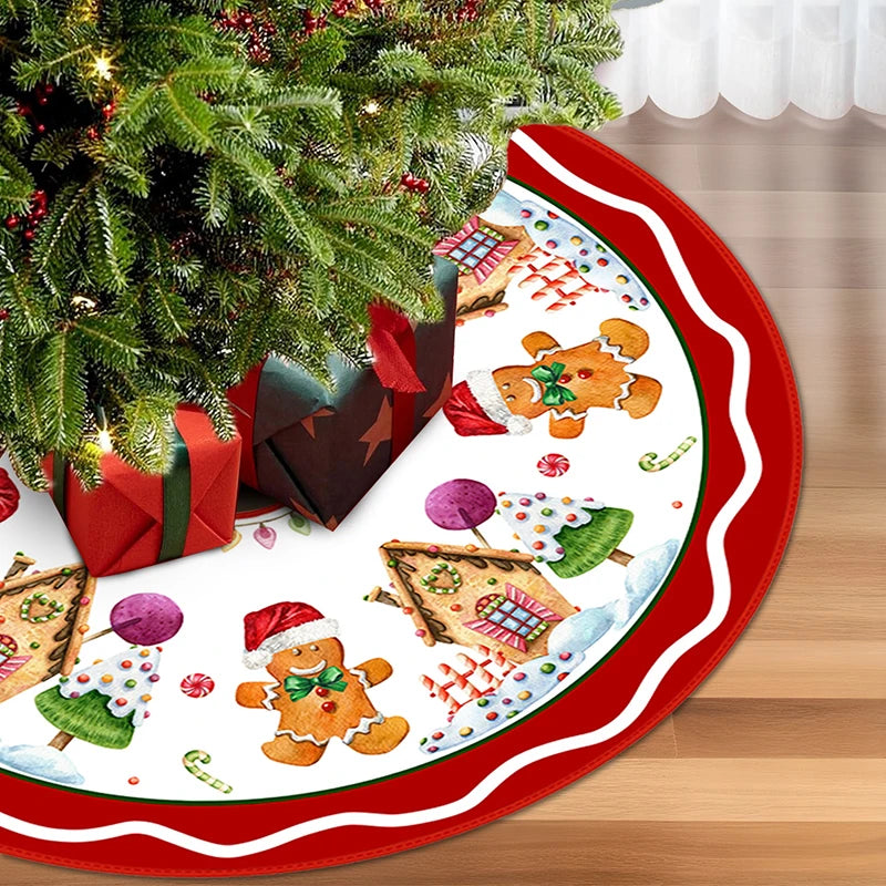 Christmas Tree Skirt Snowman Reindeer Snowflake 90/120cm Christmas Tree Skirt Babs C 90cm