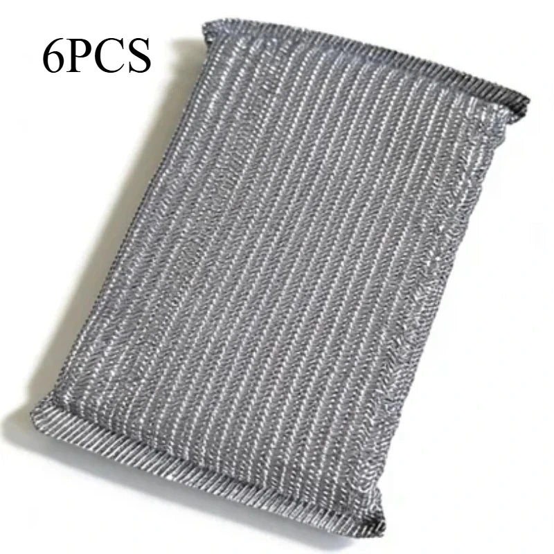 Soft Scratch-Free Kitchen Cleaning Sponges – 4 or 6 Pack Kitchen Cleaning Sponge Babs silvery 6 Pcs