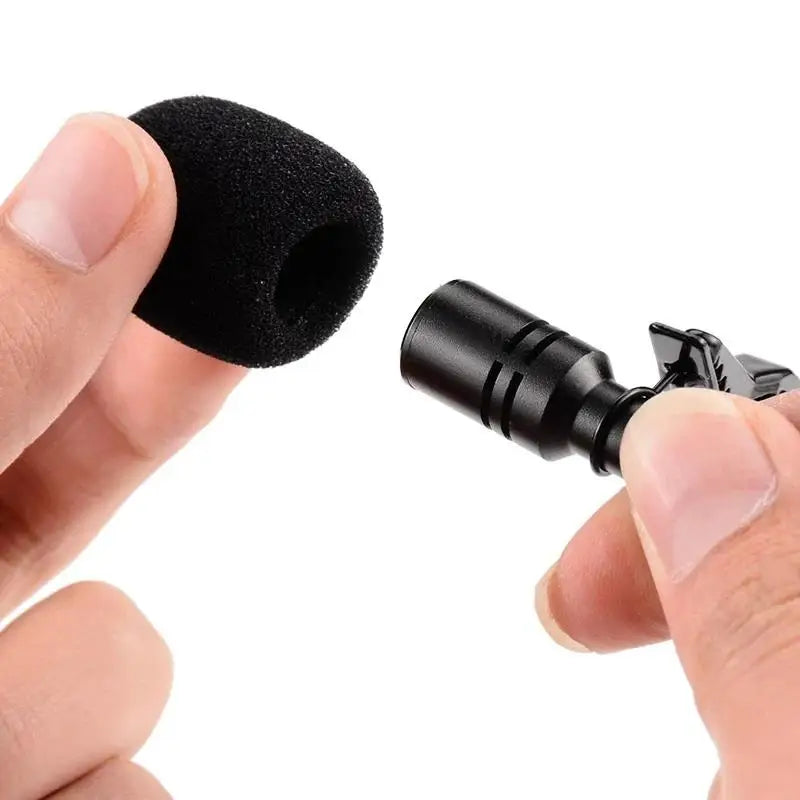 HUXUAN Clip-on Lapel Condenser Mic – USB 3.5mm Type-C Lapel Condenser Microphone Babs