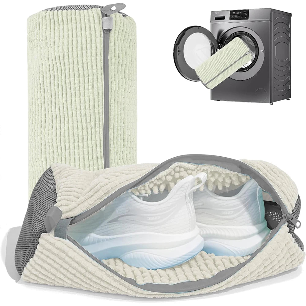 Microfiber Shoe Washing Bag for Washer & Dryer – Reusable Laundry Shoe Bag Babs