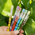 6 Mosaic Gel Pens – Break-Resistant Barrel & Pixel Grip Gel Pen Set Babs 6 PCS Multi-Colored