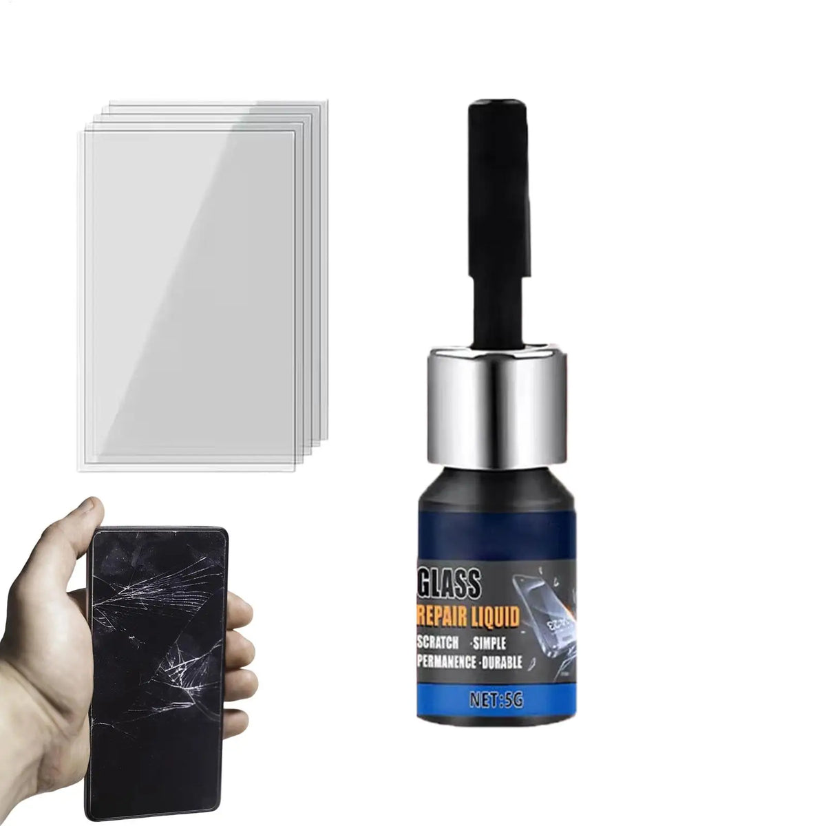 Liquid Glass Screen Scratch Remover & Crack Filler Repair Kit Screen Repair Kit Babs